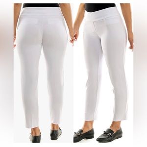 Zac & Rachel pull-on ankle length pants white